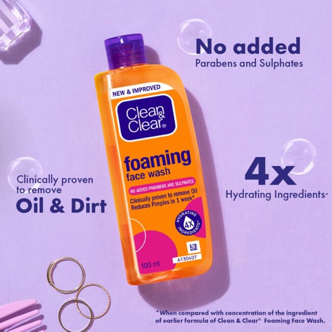 Clean & Clear Foaming Facewash for Oily Skin 100 ml-03 Clean & Clear Foaming Facewash for Oily Skin 100 ml-03